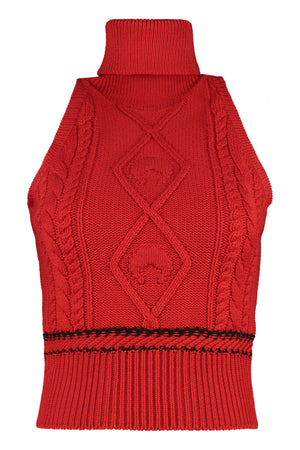 Knitted wool vest-0